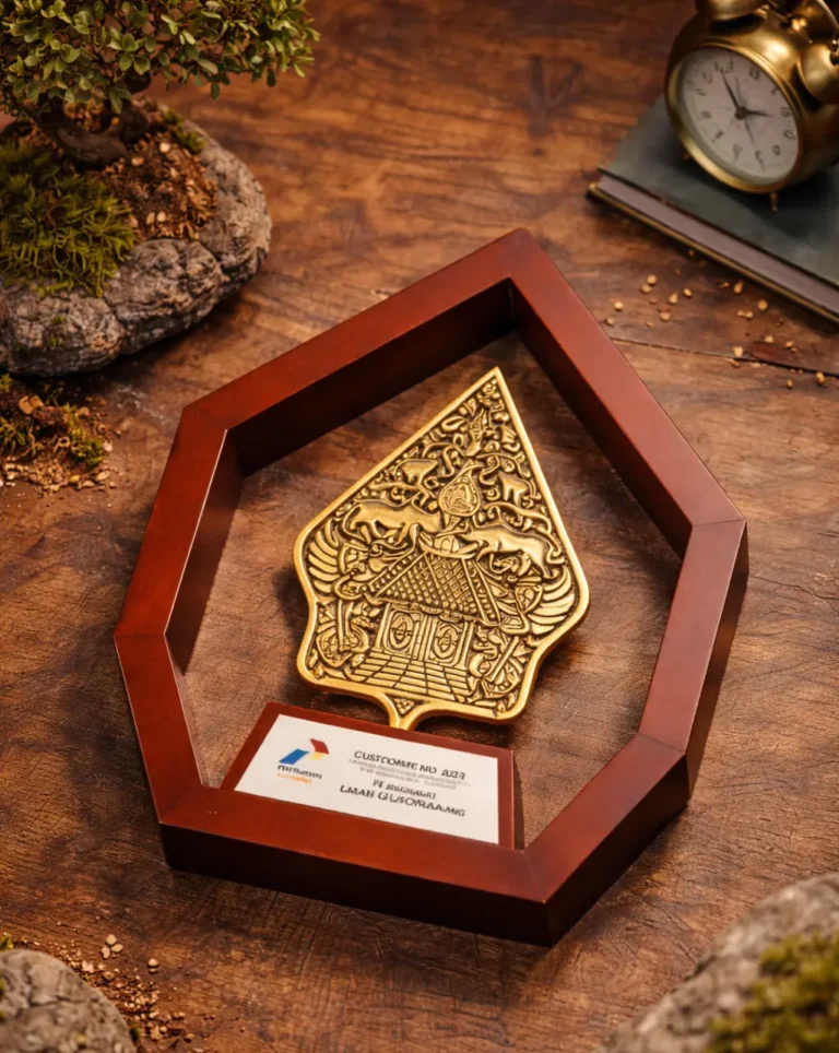 plakat frame kayu gunungan penghargaan 2025 on top